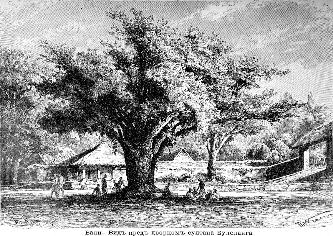 277 Бали - Вид пред дворцом султана Булеланга